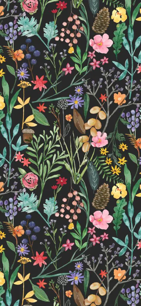 Printable iPhone Wallpaper: Fall Flowers
