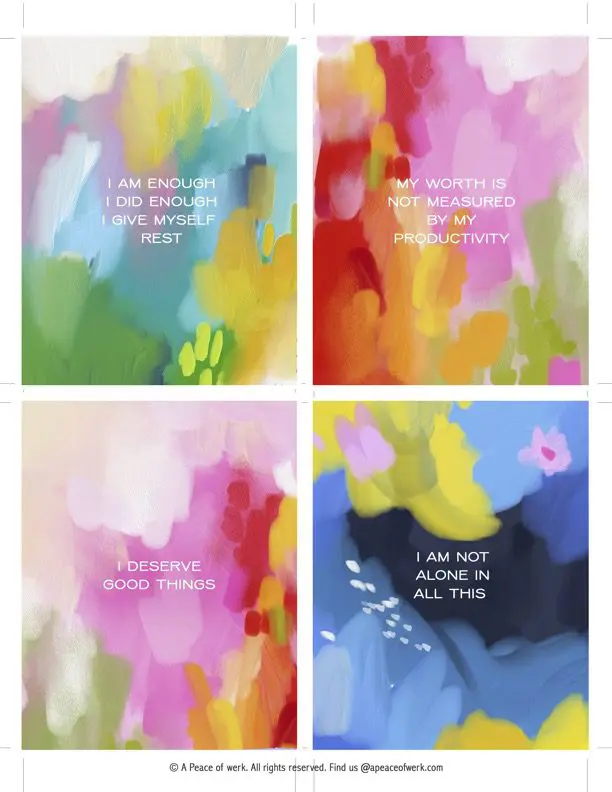 Positive affirmation Cards