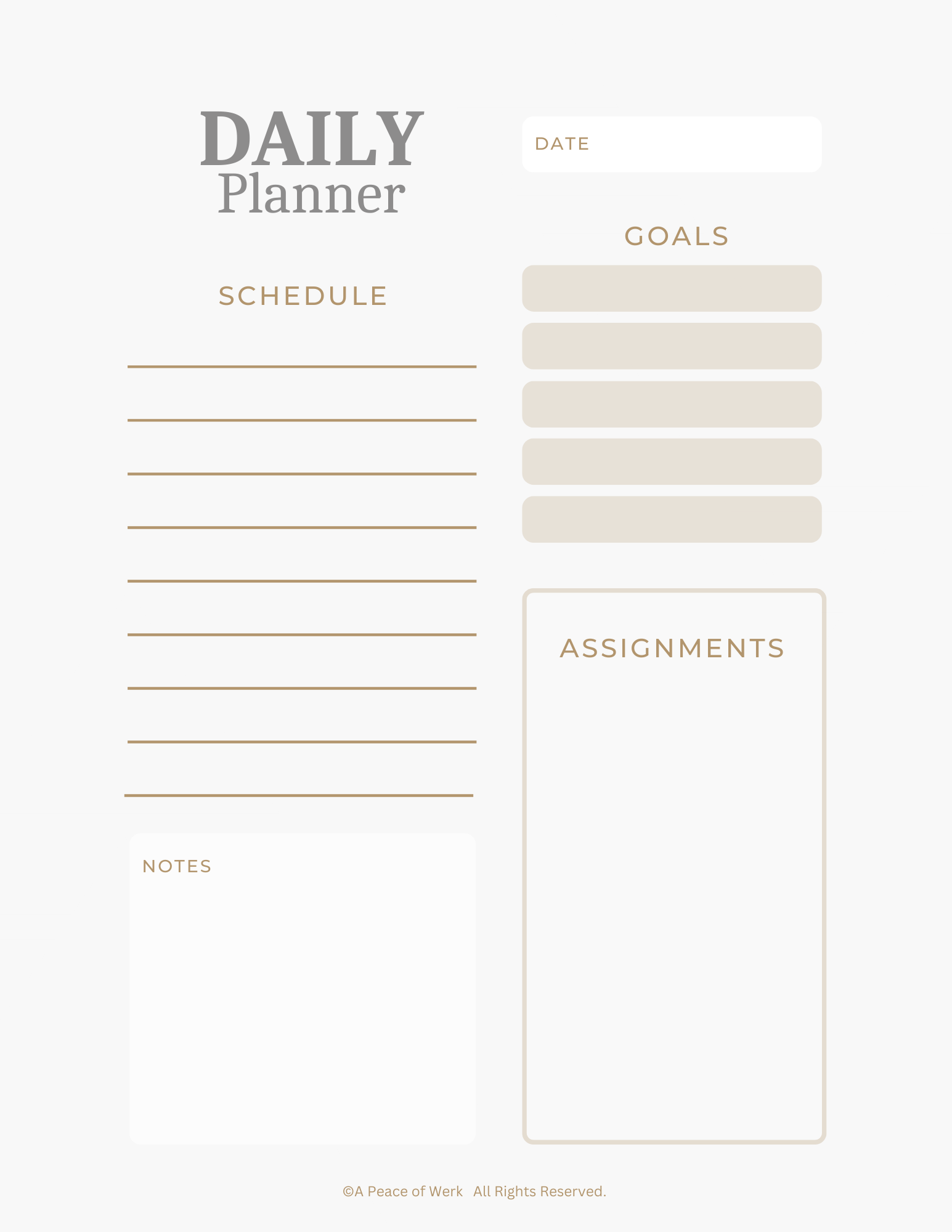 3 Free Printable Daily Planner