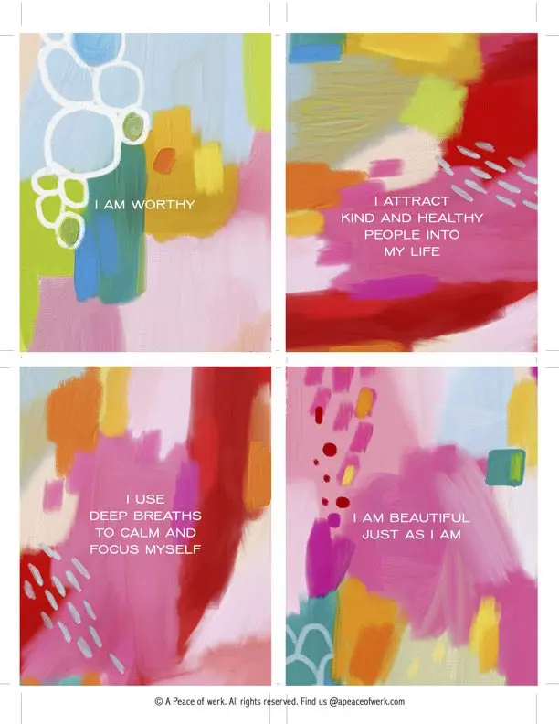 Inspiration affirmation cards