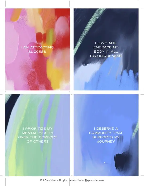 Affirmation for today Cards