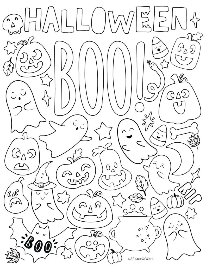 Boo Halloween Coloring Sheet copy