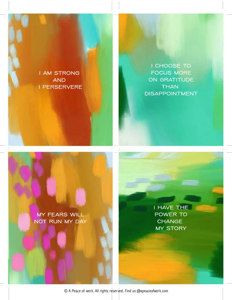 free printable uplifting positive affirmation cards