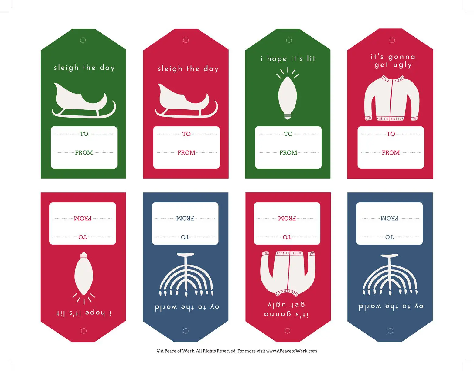 Free-Printable-Christmas and Hanukkah-Gift-Tags-Holidays