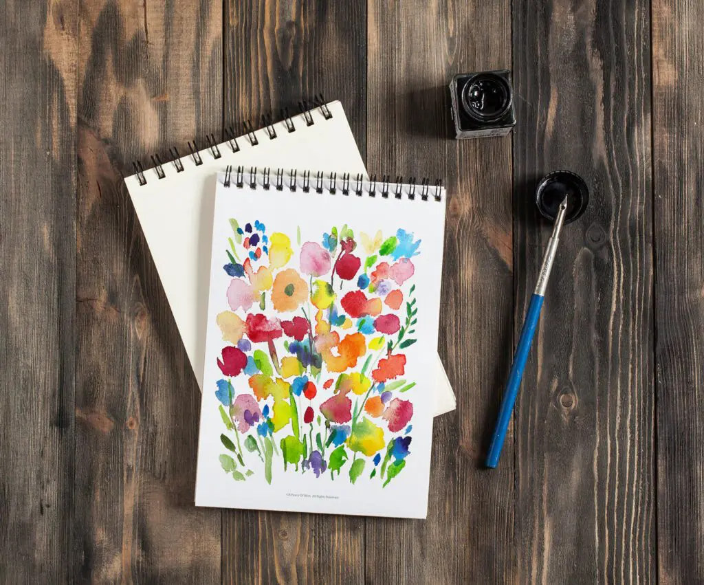 Free Doodle Coloring Page on rustic desk