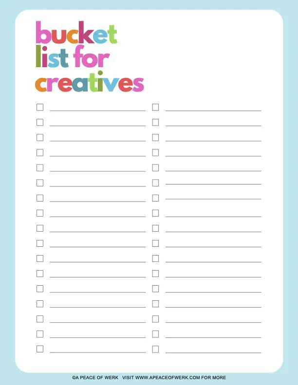 Bucket+List+for+Creatives