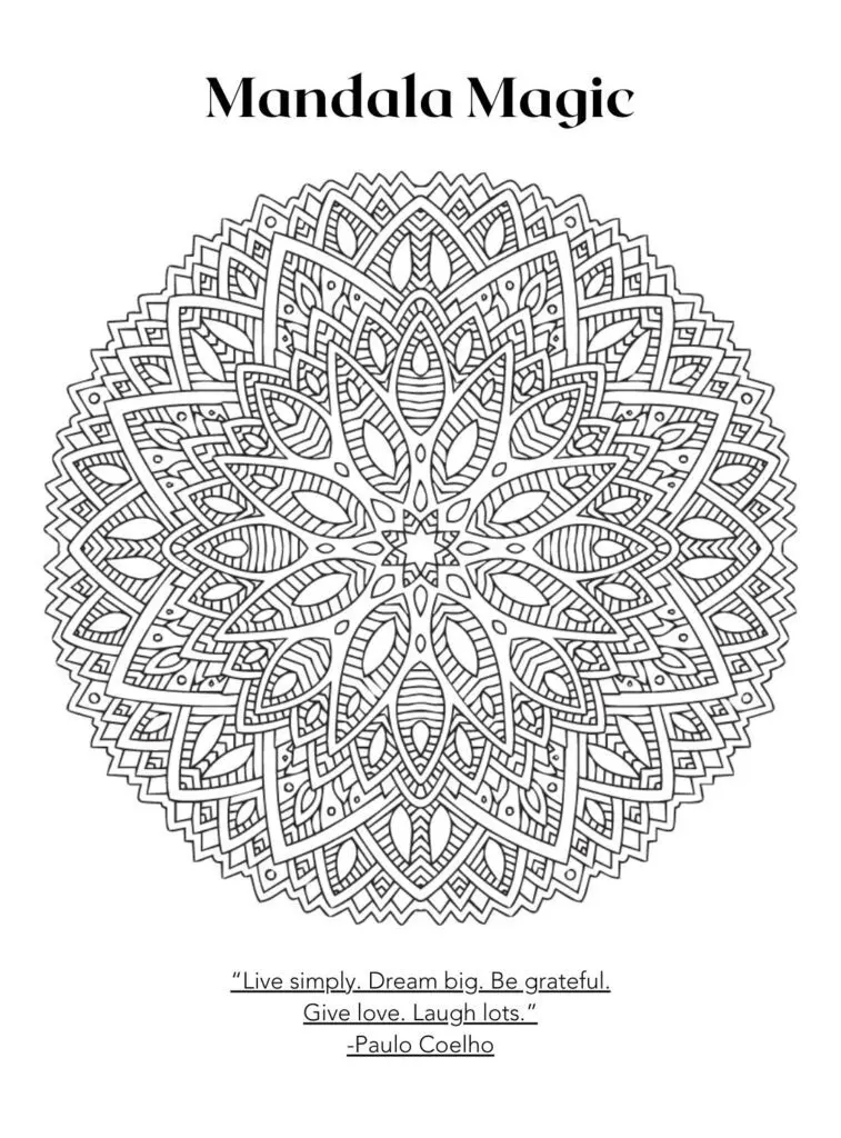 Magic Mandala Coloring Page