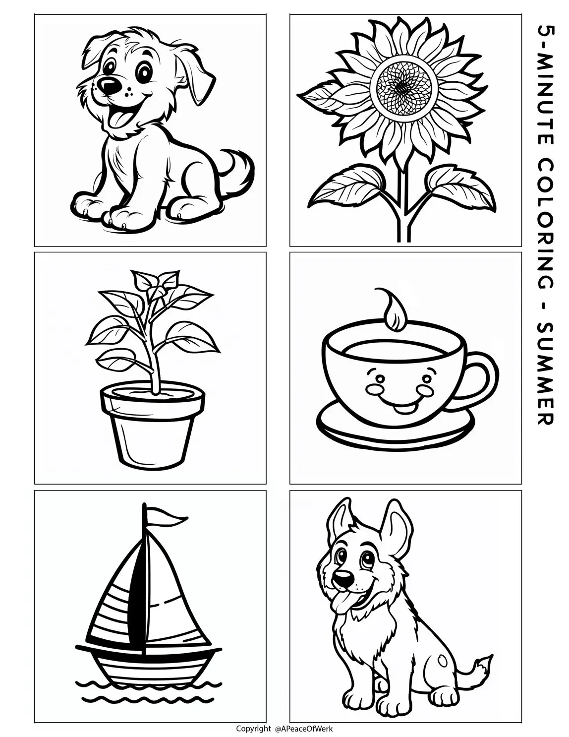 1 Summer Mini Coloring Page