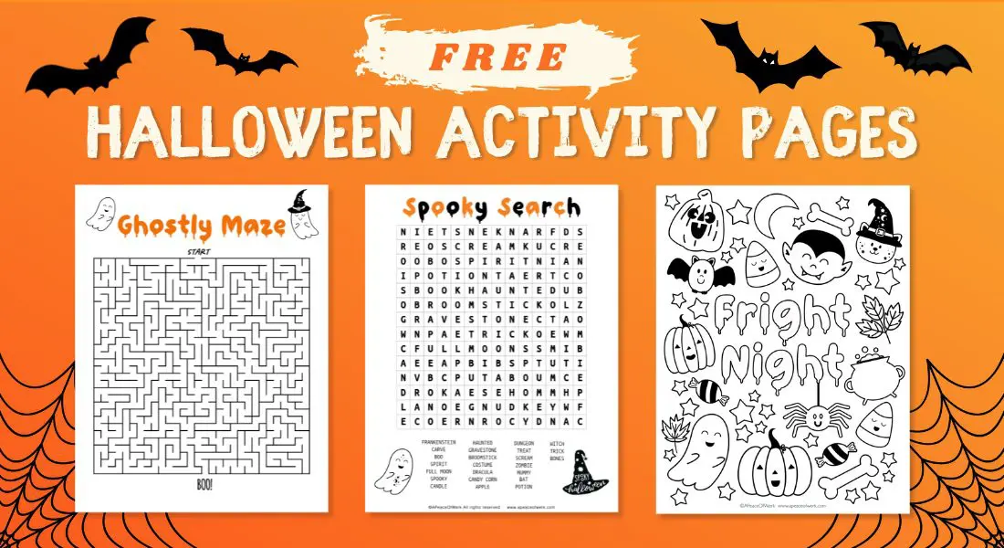 Halloween Activity Pages Blog Banner