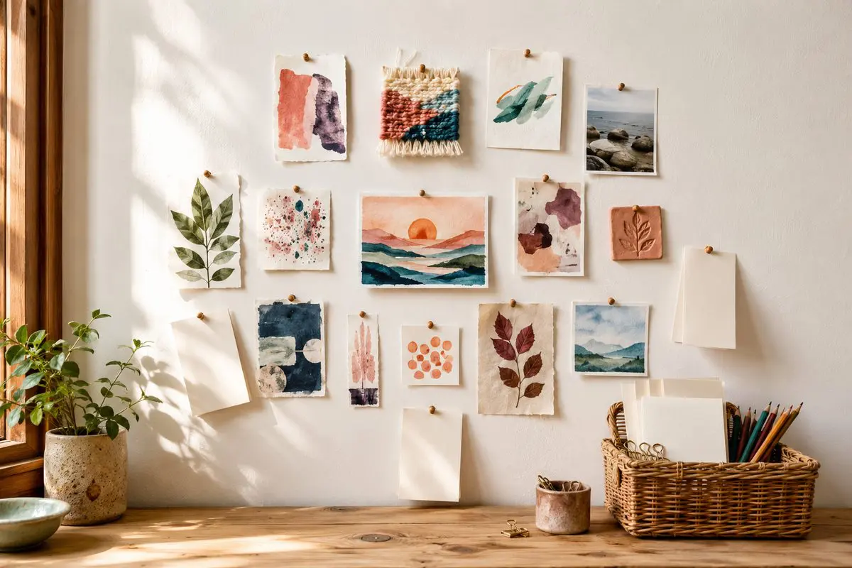 A sense of community and belonging — a shared gallery wall of everyone’s work