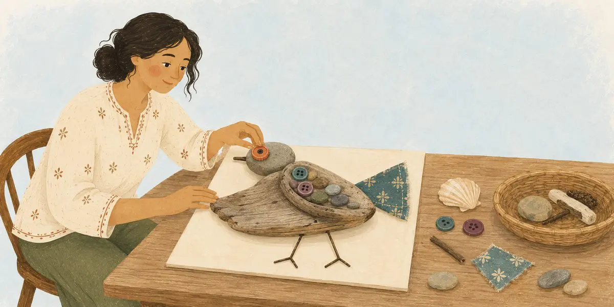 Creating art with found objects from nature
