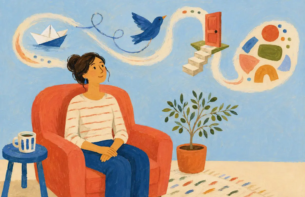 Daydreaming to let new ideas surface