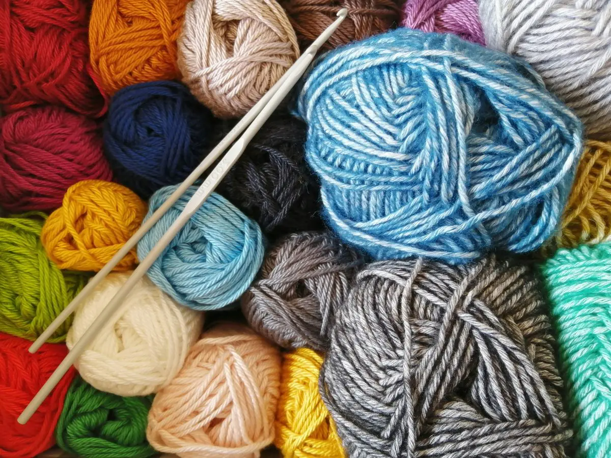 Getting started with knitting — colorful yarn and needles, the few basic supplies you need