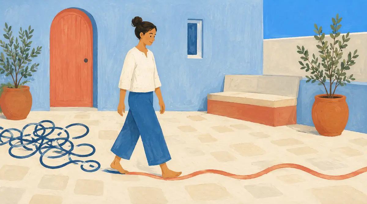 Walking meditation to calm an anxious mind