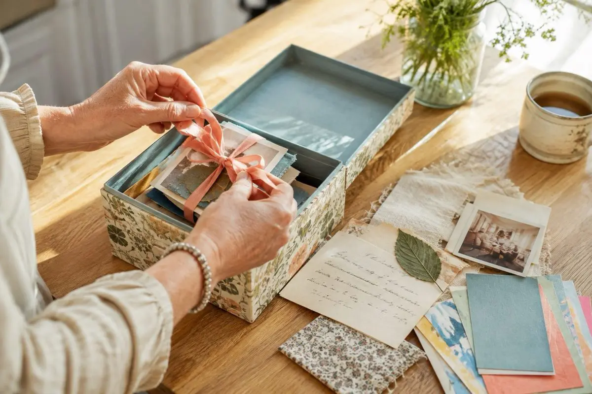 Honor your loved one — gathering keepsakes into a memory box