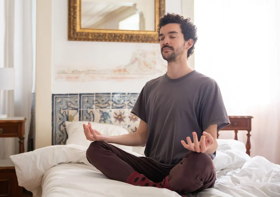 A mindful morning moment — quiet meditation before the day begins
