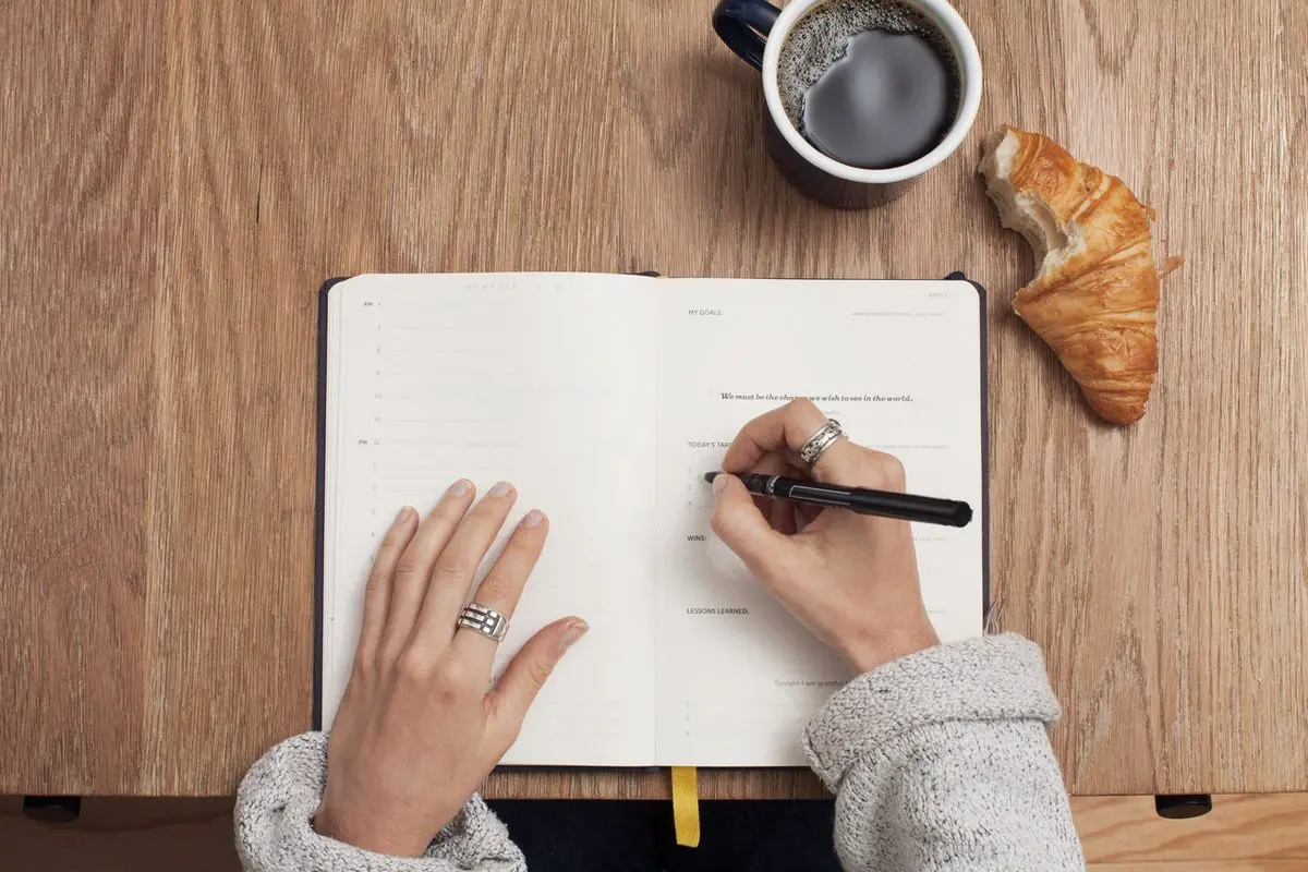 The art of keeping a diary — morning journaling with coffee