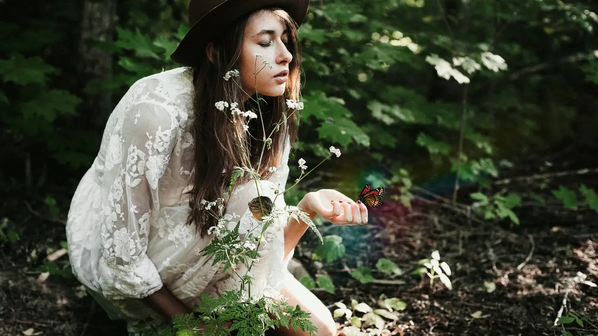 Nature nurturing mood and creativity outdoors