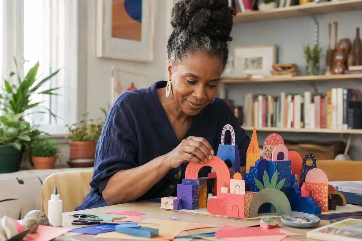 Integrating enjoyable activities into everyday life — building a paper sculpture at home
