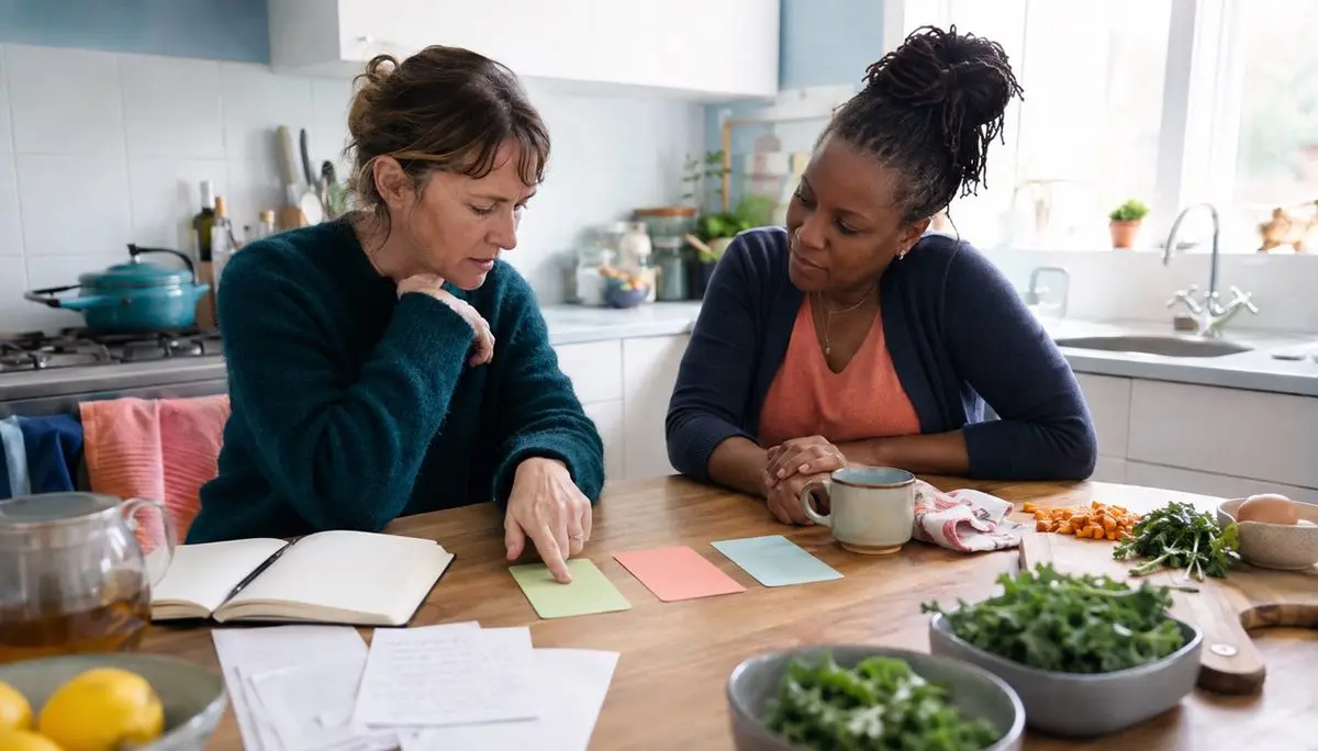 Cultivate positive relationships — talking things through with a friend