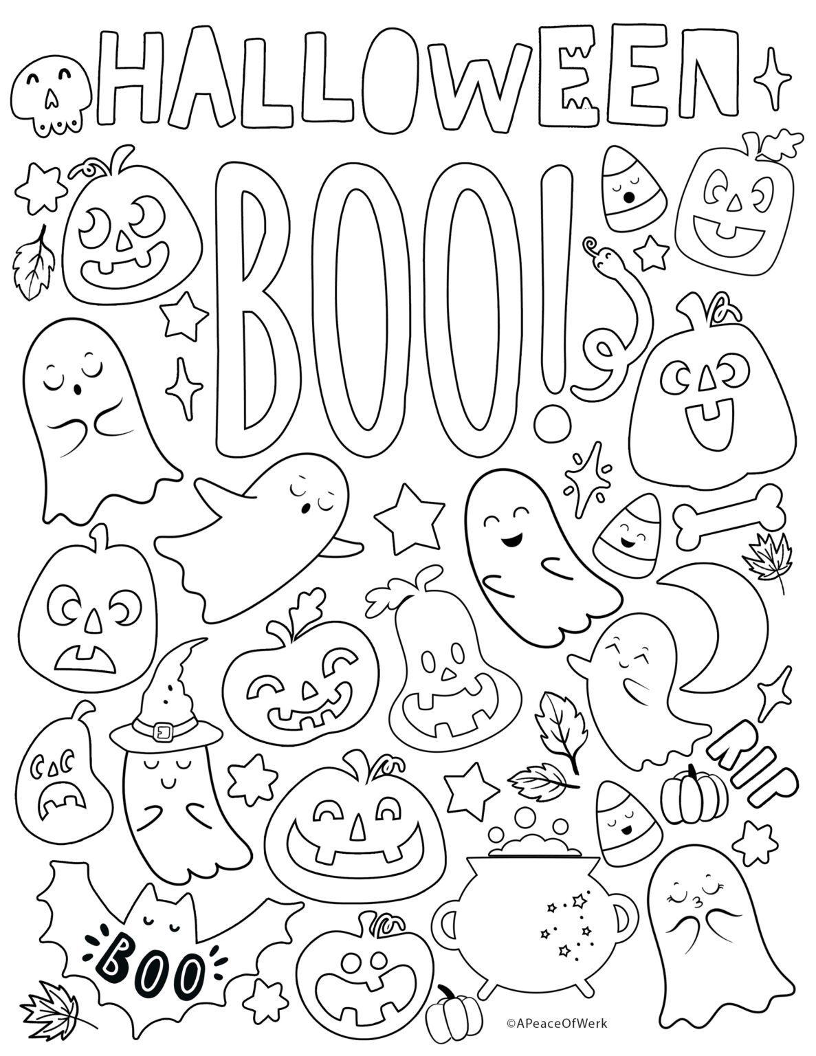 Free Halloween Ghost Printable A Peace of Werk By Eliza Todd - Printables