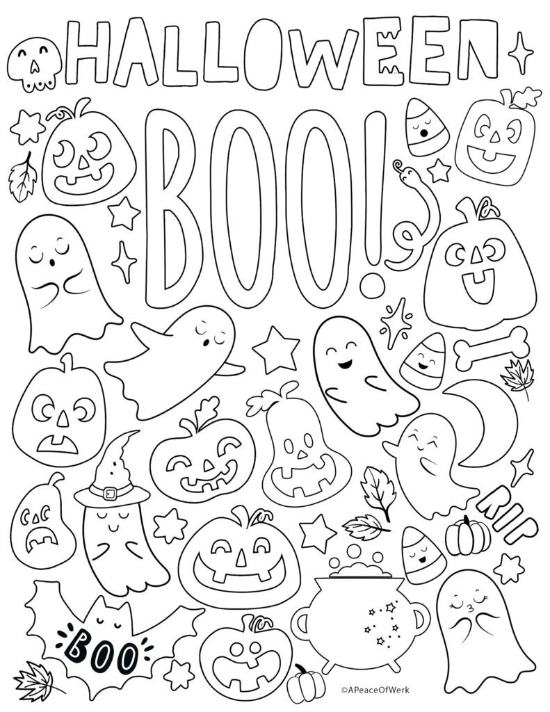 Boo Halloween Coloring Sheet copy