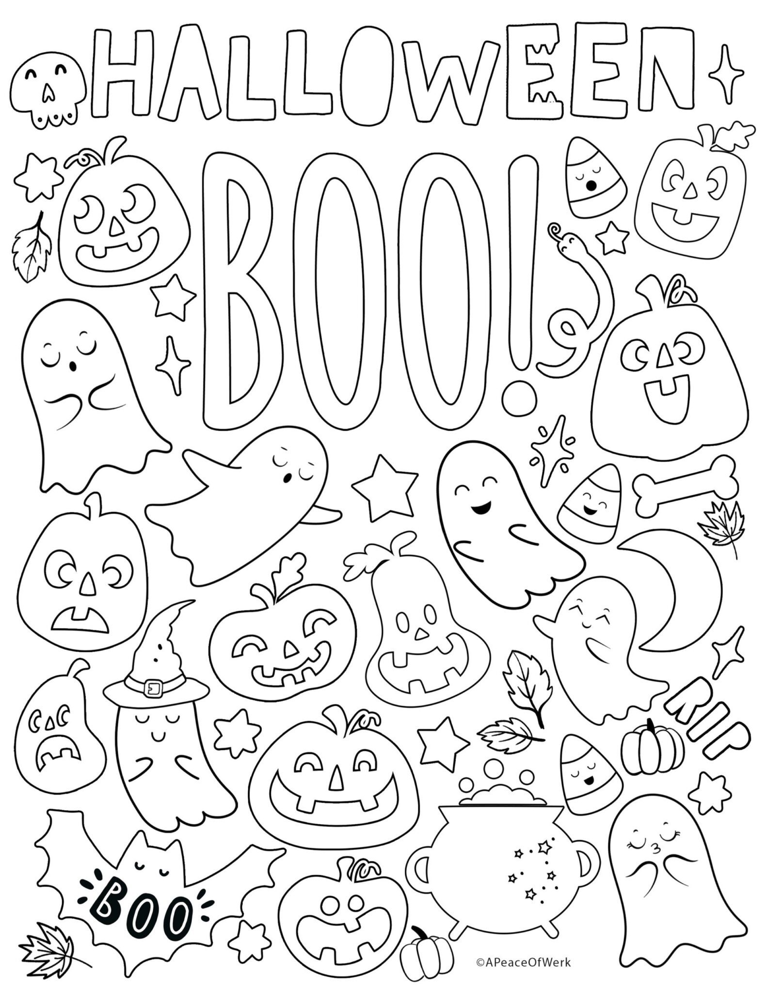 Boo Halloween Coloring Sheet copy