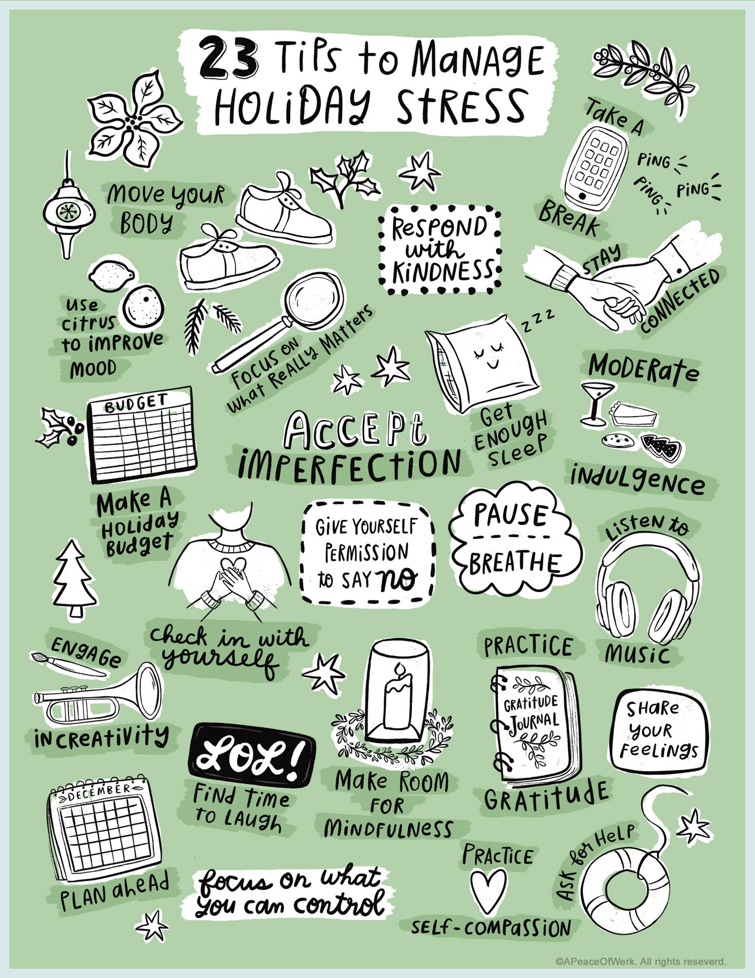 23 ideas to manage stress during the holidays