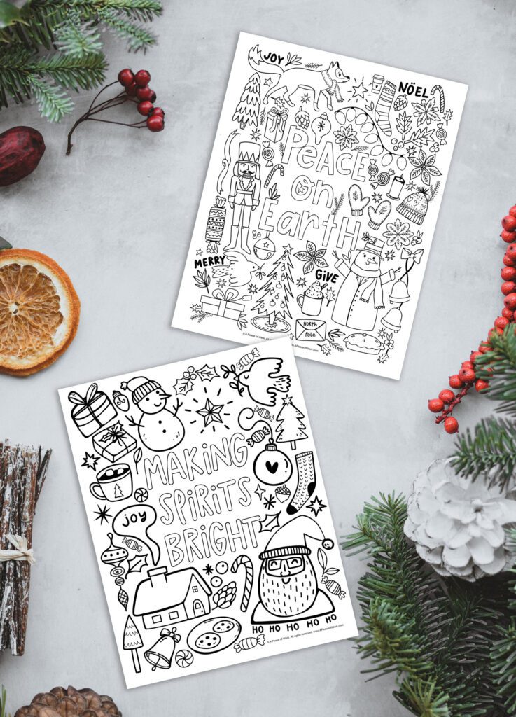 Free-Christmas-Winter-Holiday-Coloring-Activity Printable Pages
