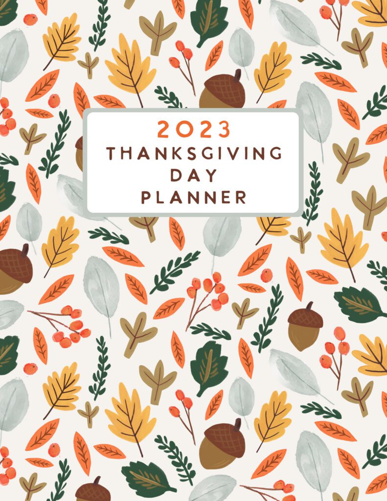 thanksgiving day planner updated for 2023 cover