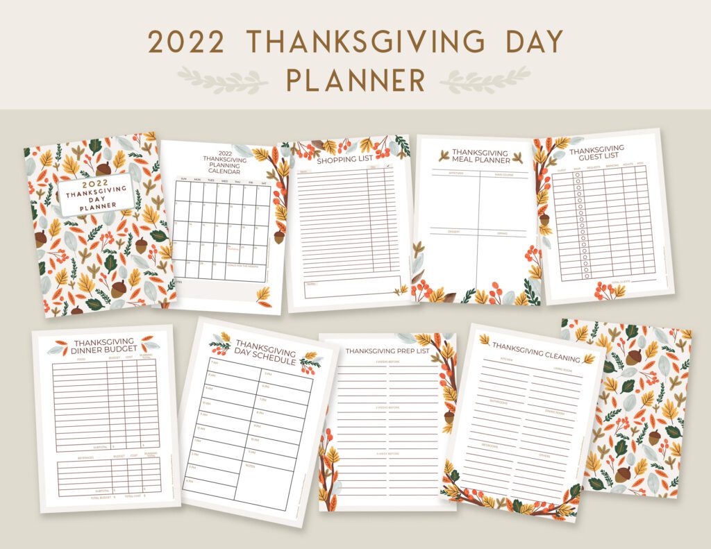 Thanksgiving Planner Mockup