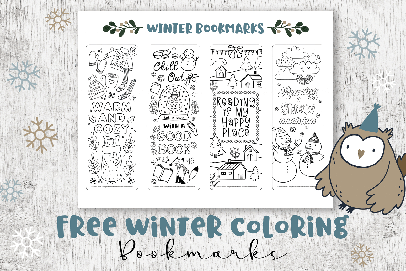Free-Winter-Coloring-Bookmarks