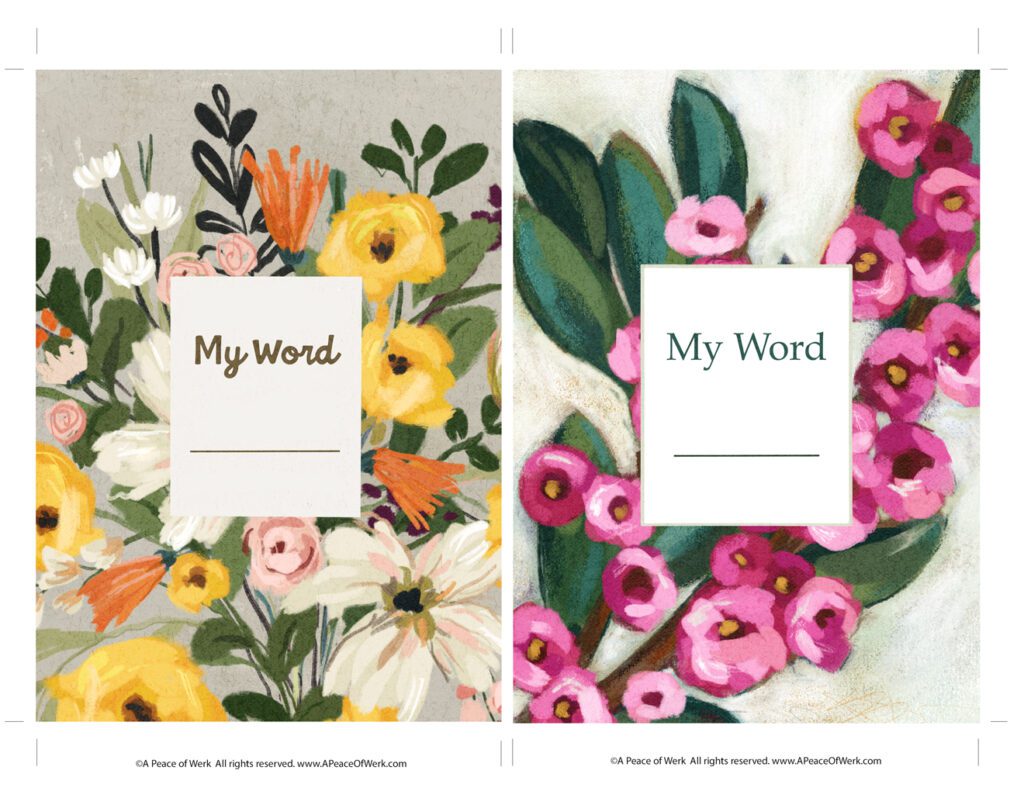 Word of the year cards printable