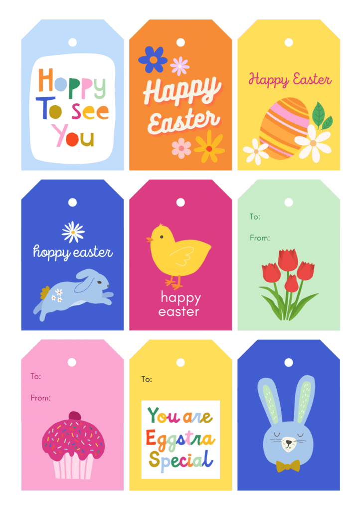 Easter Printable Gift tags