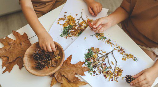 Sketch Art using Leaves and Stems