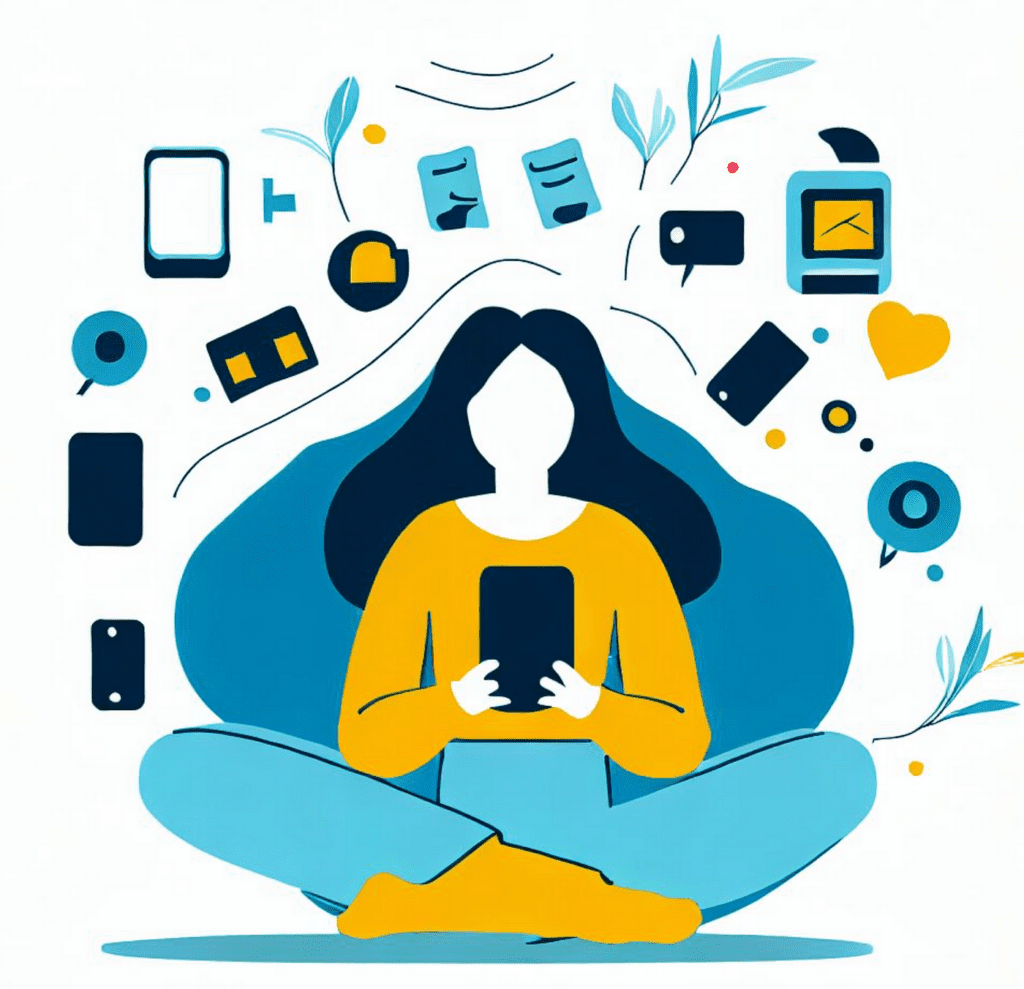 Practice mindful technology use by setting boundaries for your screen time