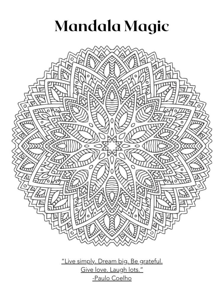 Magic Mandala Coloring Page