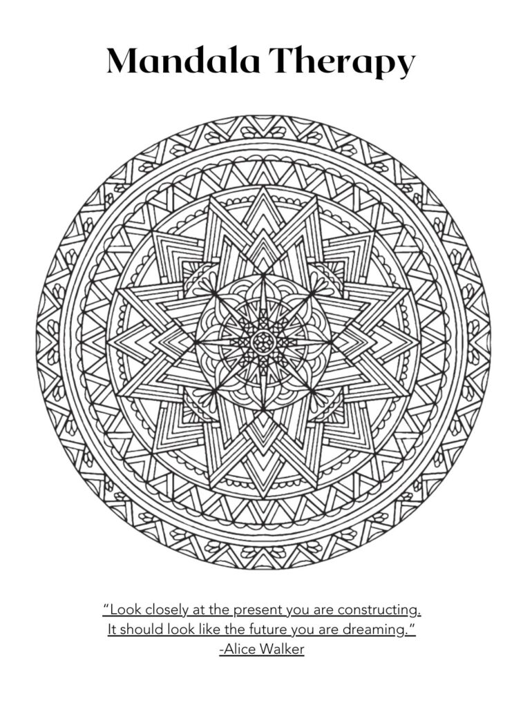 Therapy Mandala Coloring Page