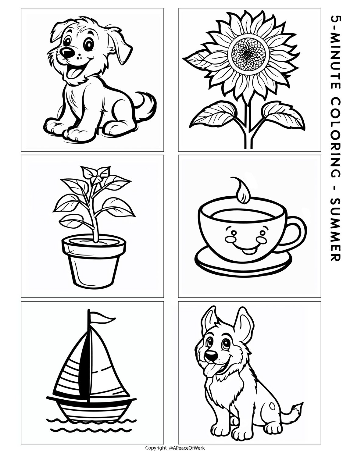 1 Summer Mini Coloring Page