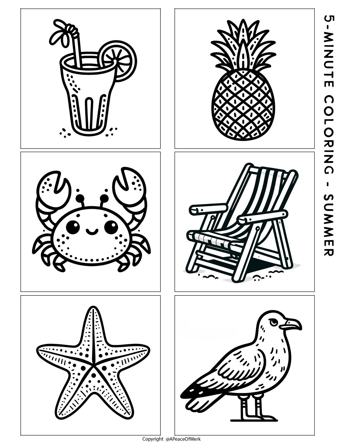 3 Mini Coloring Page