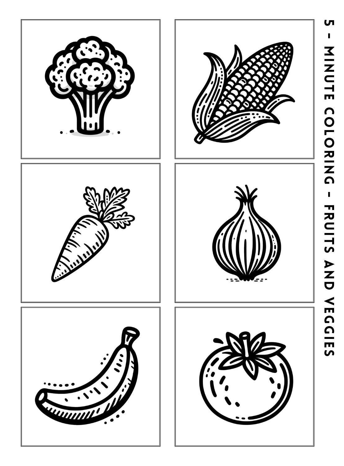 Mini Coloring Fruits and Veggies LowRes