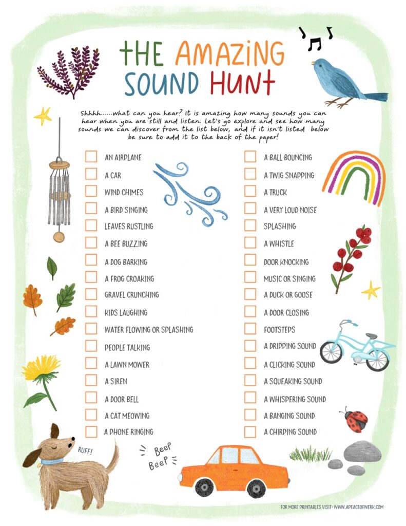 Amazing sound hunt tick list