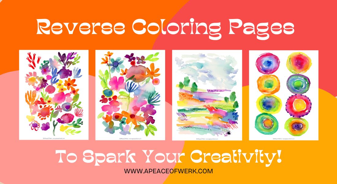 4 free reverse coloring page printable